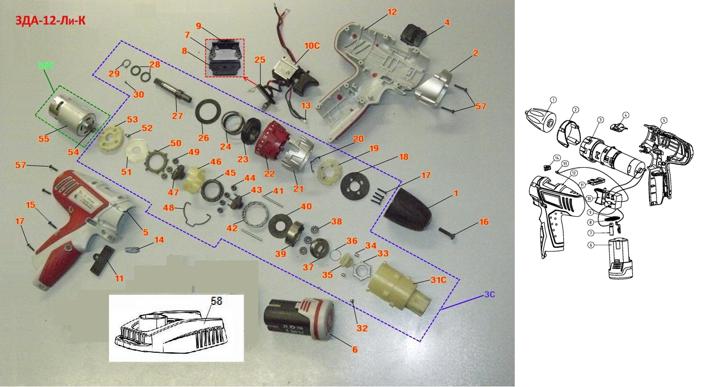 Инструмент [ЗДА-12-Ли ФКН] - разборная схема